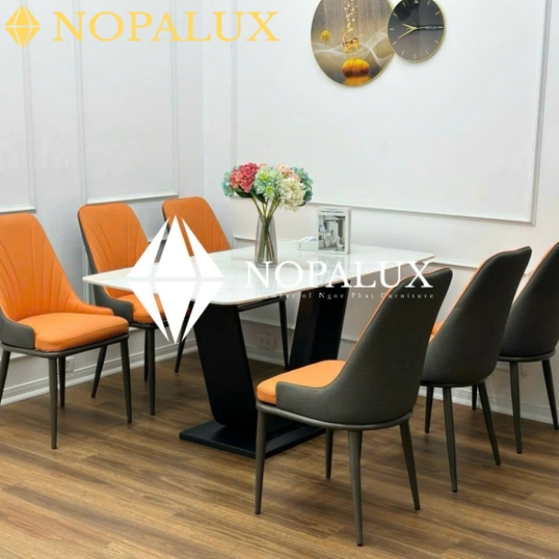 BỘ BÀN ĂN 6 CHÂN GHẾ NP 03