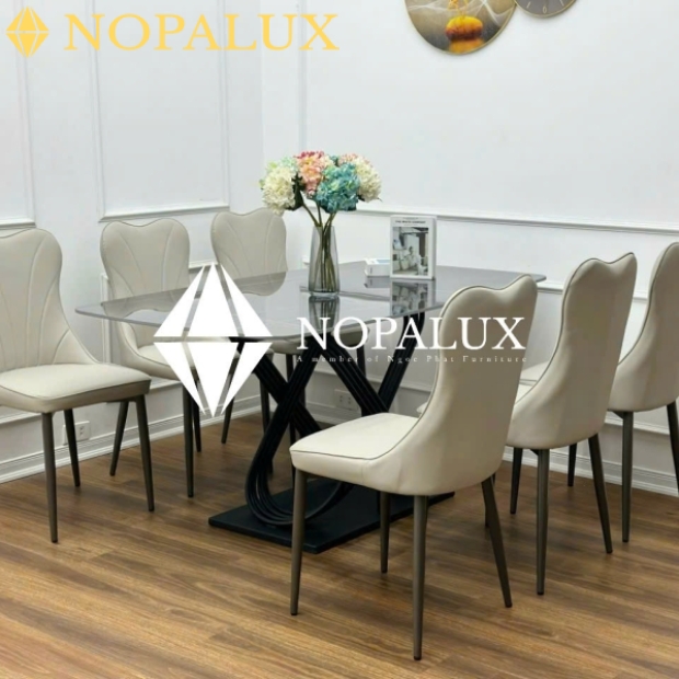 BỘ BÀN ĂN 6 CHÂN GHẾ NP 05