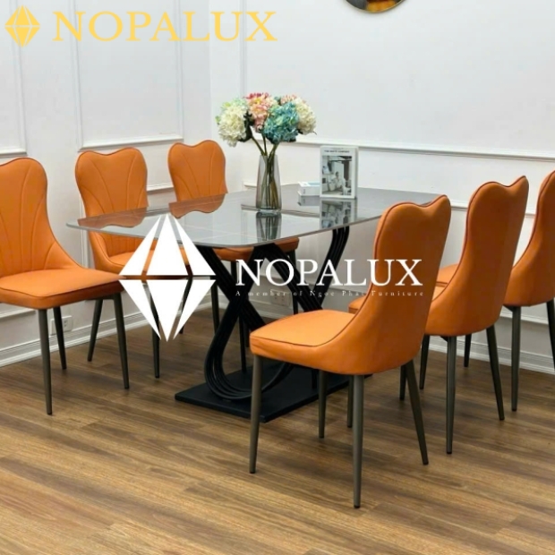BỘ BÀN ĂN 6 CHÂN GHẾ NP 05