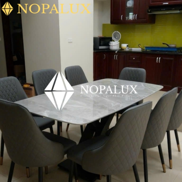 BỘ BÀN ĂN 8 CHÂN GHẾ NP 14