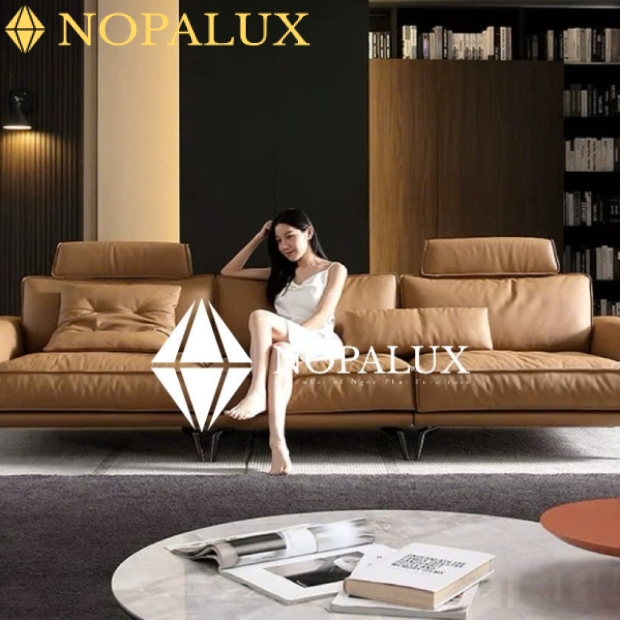 SOFA BĂNG DA BÒ 3 CHỖ NP 04