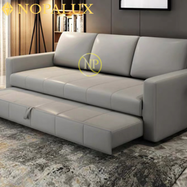 Sofa Giường Kéo Da Sang Trọng DN211