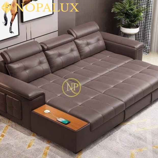 SOFA GIƯỜNG KÉO NP 006 TAY GỖ