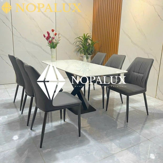 BỘ BÀN ĂN 6 CHÂN GHẾ NP 11