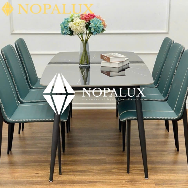 BỘ BÀN ĂN 6 CHÂN GHẾ NP 13