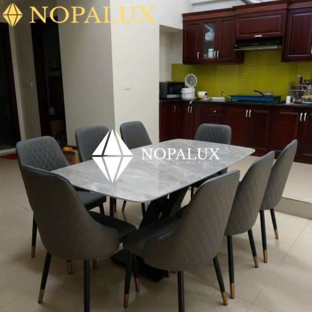 BỘ BÀN ĂN 8 CHÂN GHẾ NP 14
