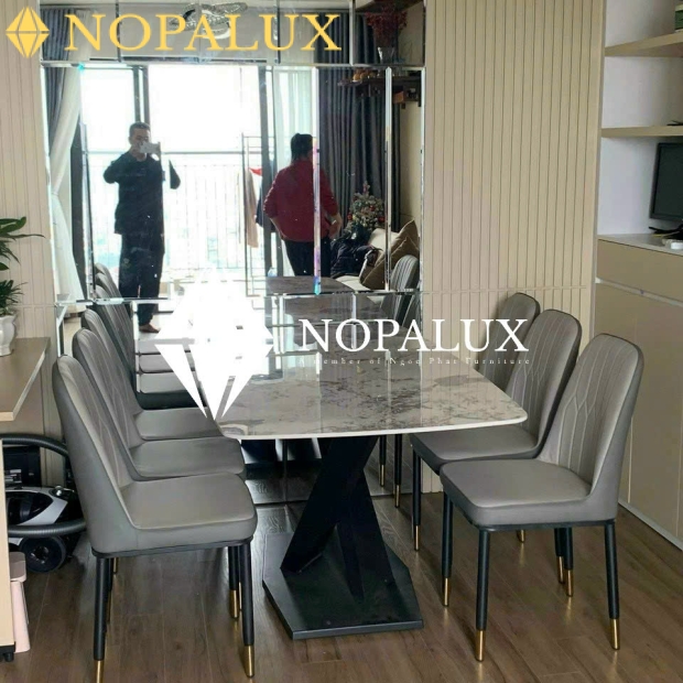 BỘ BÀN ĂN 6 CHÂN GHẾ NP 15