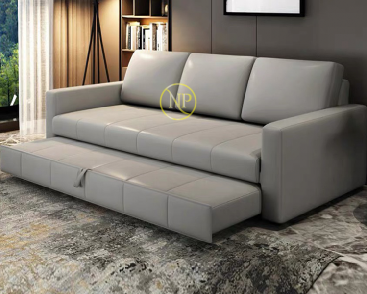 Sofa Giường Kéo Da Sang Trọng DN211