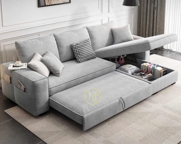 SOFA GIƯỜNG KÉO NP 105 CÓ HỘC TỦ